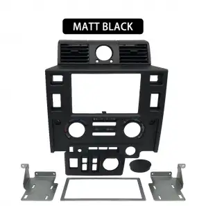 Interior parts double din fascia kit for Land Rover Defender matt black